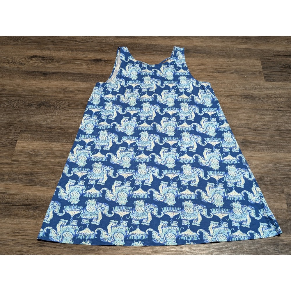 illy Pulitzer Women's Kristen Dress Deep Indigo Joy‎ Ride Size XL